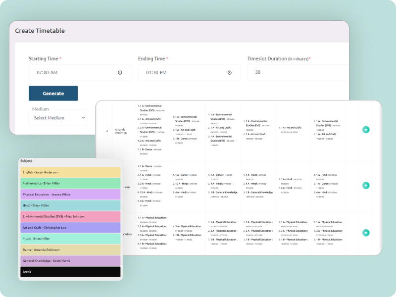 Flexible Timetable Creation